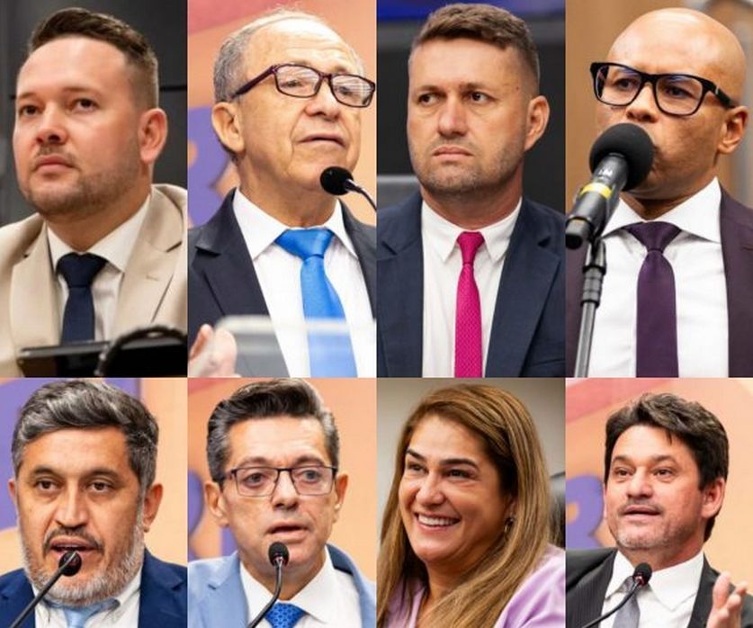 Vereadores Leandrinho Dantas, Zé de Melo, Wilden Silva, Hélio Júnior, Allan Miranda, Reinaldo Campos, Tânia e Robertinho passam a integrar a base de Gil na Câmara de Barueri (Divulgação/CMB) Descubra o cenário conturbado da política em Barueri, onde traições e reviravoltas dominam as reuniões da Câmara Municipal, revelando um verdadeiro jogo de interesses e disputas pelo poder
